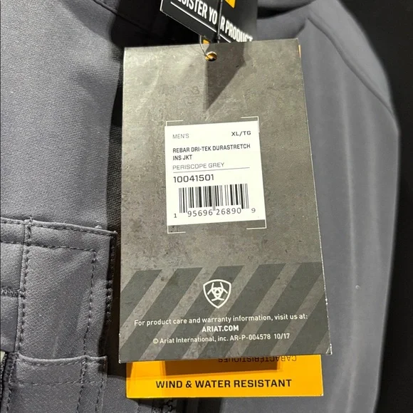 Ariat Dri-Tek Durastretch Insulated,abrasion resist, water repell,zip up jacket - Picture 15 of 16